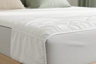 Breathable waterproof mattress protector displayed over a neatly made bed