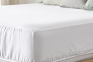 White cotton percale fitted sheet stretched neatly over a deep mattress